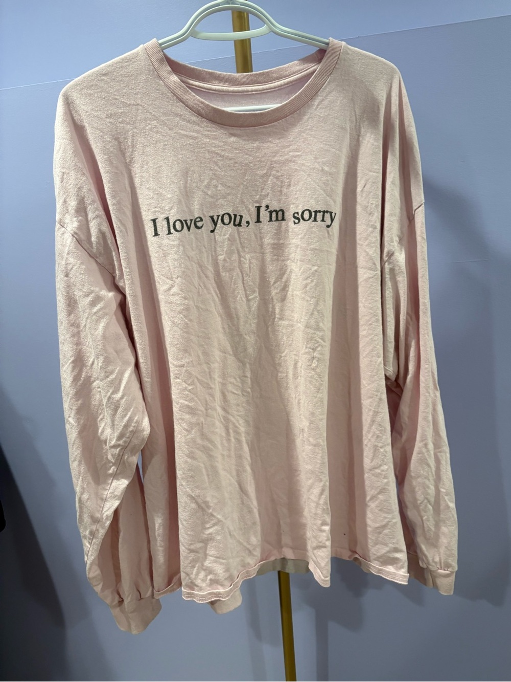 I Love You, I'm Sorry Long Sleeve Graphic Top - Pink Gracie Abrams